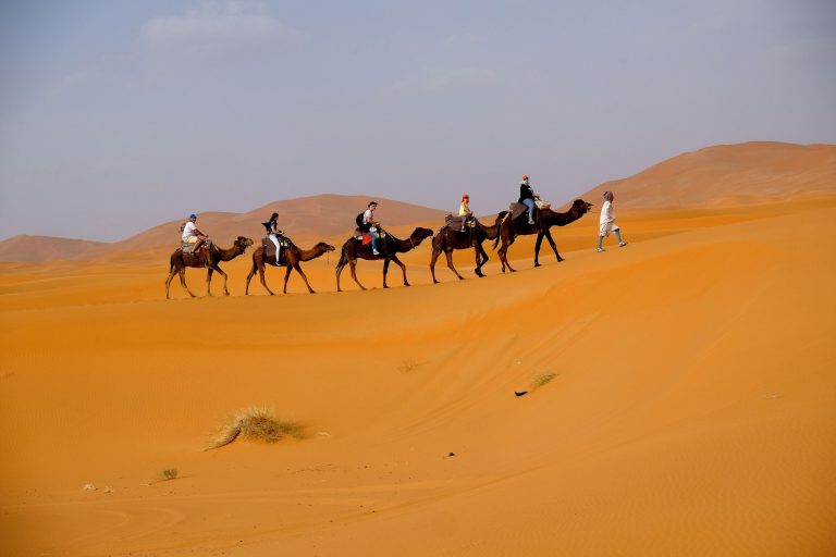 passeio de camelo em Merzouga